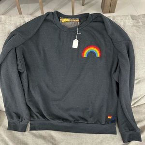 AVIATOR NATION RAINBOW EMBROIDERY RELAXED
CREW SWEATSHIRT M BRAND NEW